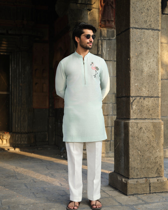 Raj Hans - Hand Painted Motif Kurta