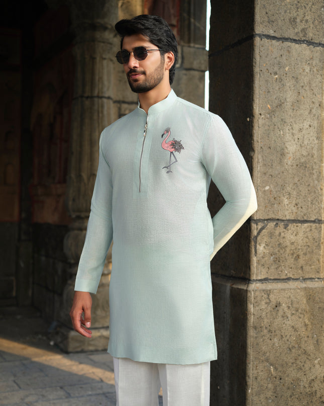 Raj Hans - Hand Painted Motif Kurta