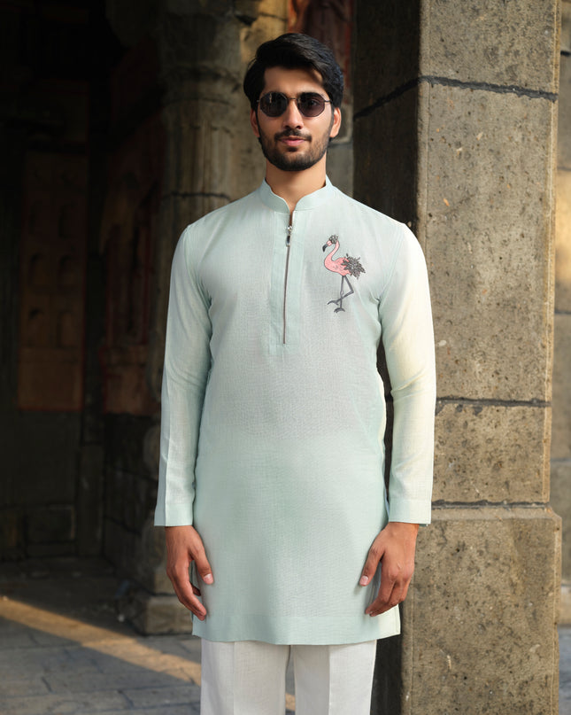 Raj Hans - Hand Painted Motif Kurta
