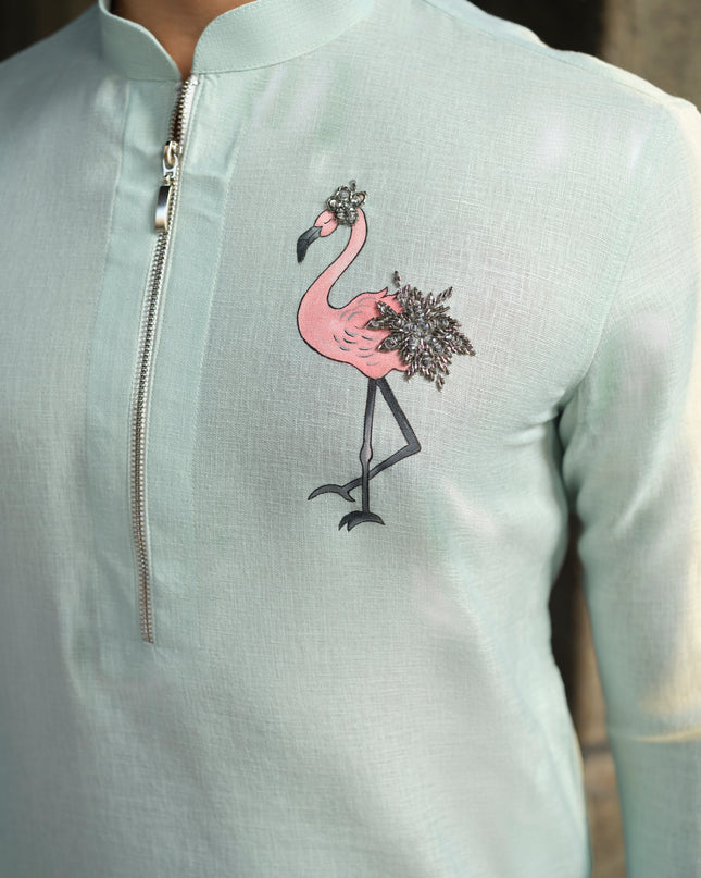 Raj Hans - Hand Painted Motif Kurta