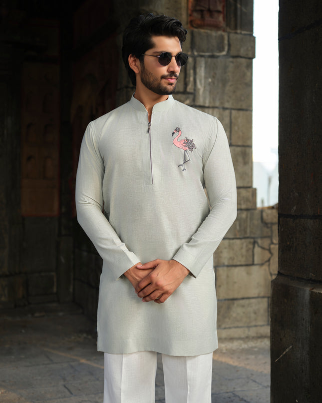 Raj Hans - Hand Painted Motif Kurta