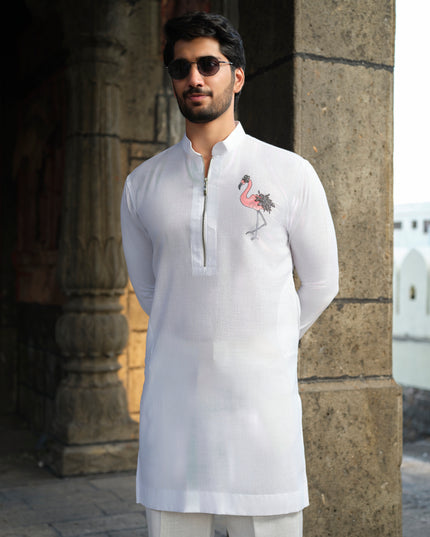 Raj Hans - Hand Painted Motif Kurta