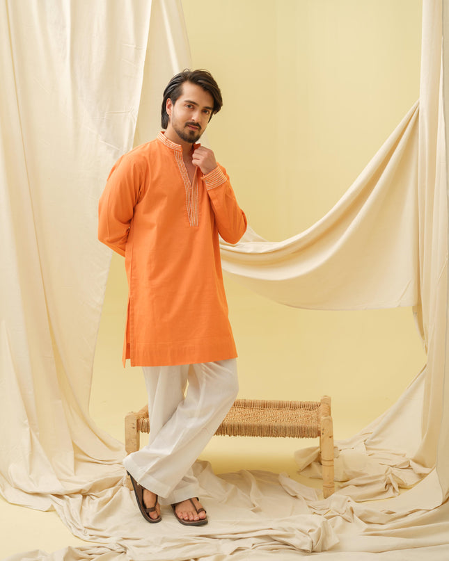 Urban Nawab Kurta (Orange)