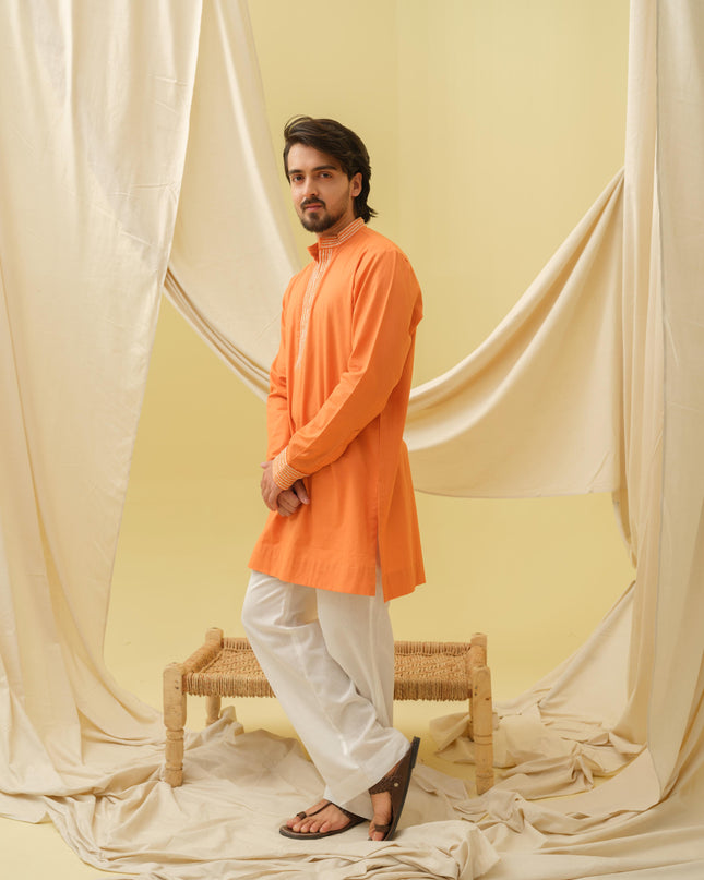 Urban Nawab Kurta (Orange)