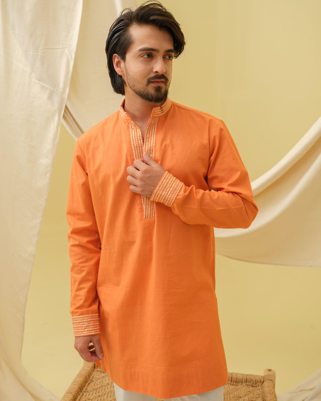 Urban Nawab Kurta (Orange)
