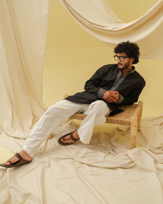 Urban Nawab Kurta (Black)