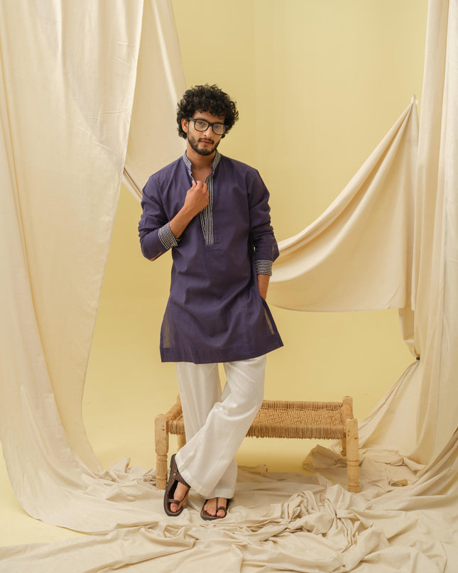 Urban Nawab Kurta (Navy Blue)