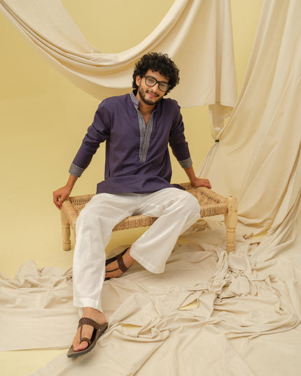 Urban Nawab Kurta (Navy Blue)