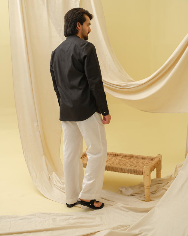 Urban Virasat Shirt with Motif (Black)