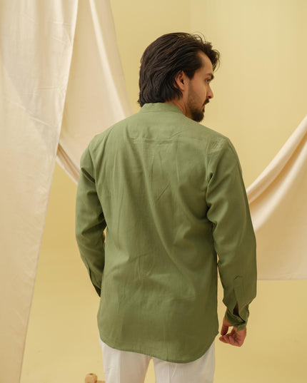 Urban Virasat Shirt with Motif (Green)
