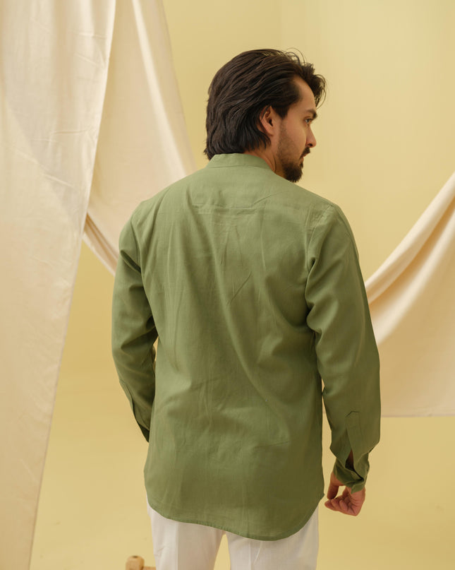 Urban Virasat Shirt with Motif (Green)