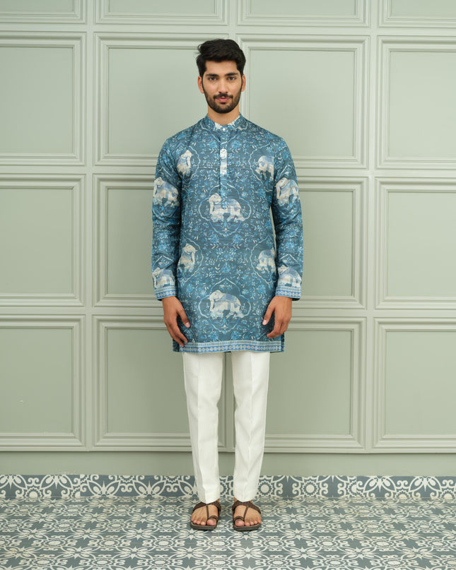 Neel-Gaj - Printed Kurta For Men
