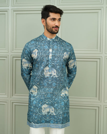 Neel-Gaj - Printed Kurta For Men