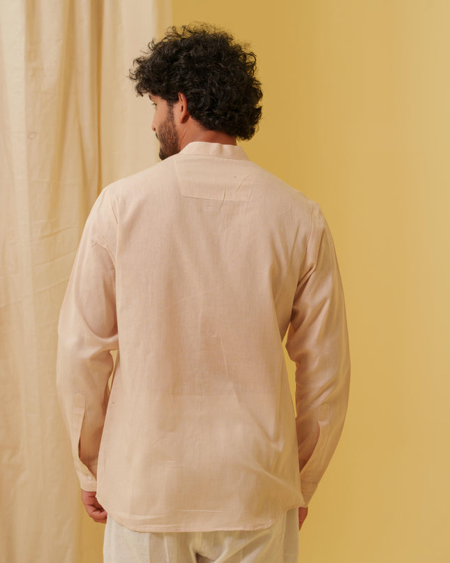 Urban Virasat Shirt with Motif (Beige)