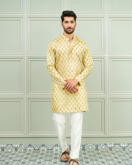 Yellow Tashan - Printed Kurta For Men