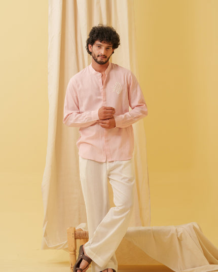 Urban Virasat Shirt with Motif (Pink)