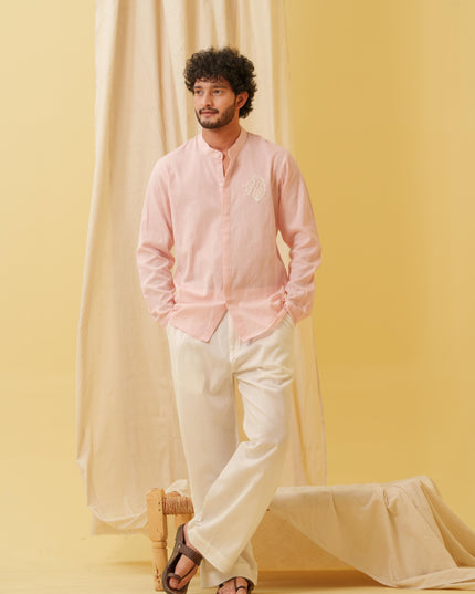 Urban Virasat Shirt with Motif (Pink)