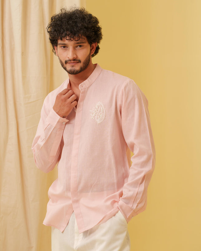 Urban Virasat Shirt with Motif (Pink)