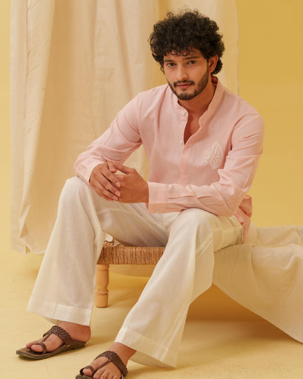 Urban Virasat Shirt with Motif (Pink)