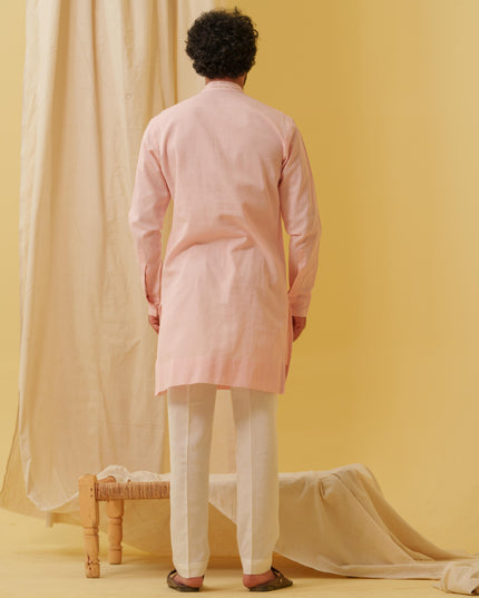 Rajwada Grace Kurta with Motif (Pink)