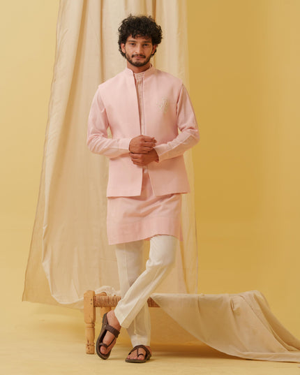 Desi Majesty - 3 Piece Kurta Set (Pink)