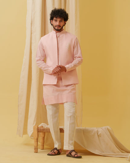 Desi Majesty - 3 Piece Kurta Set (Pink)