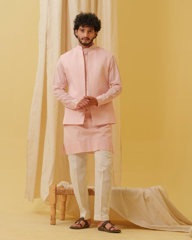 Desi Majesty - 3 Piece Kurta Set (Pink)