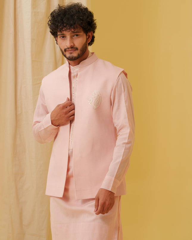 Desi Majesty - 3 Piece Kurta Set (Pink)