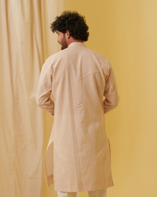 Rajwada Grace Kurta with Motif (Beige)