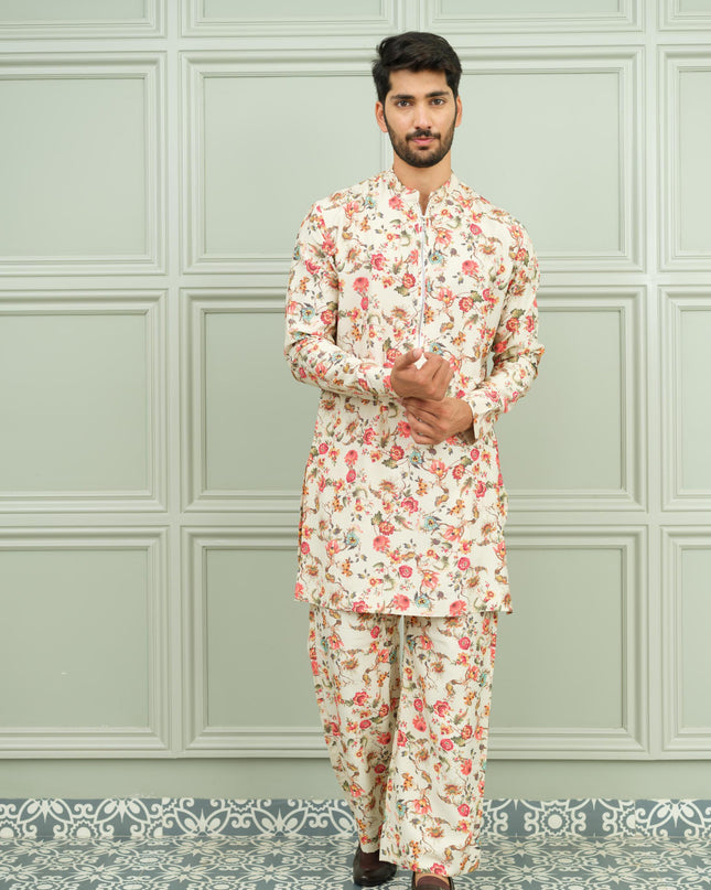 Lal Bagh - Printed Kurta for Men