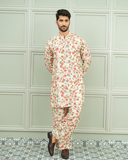 Lal Bagh - Printed Kurta for Men