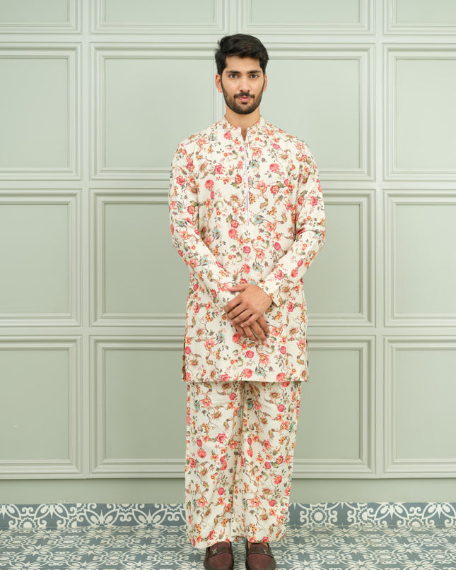 Lal Bagh - Printed Kurta for Men
