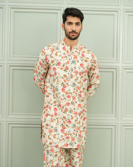 Lal Bagh - Printed Kurta for Men
