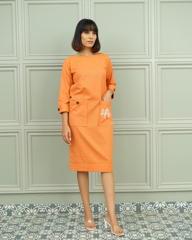 Tangerine Tashan - Women knee Length Dress
