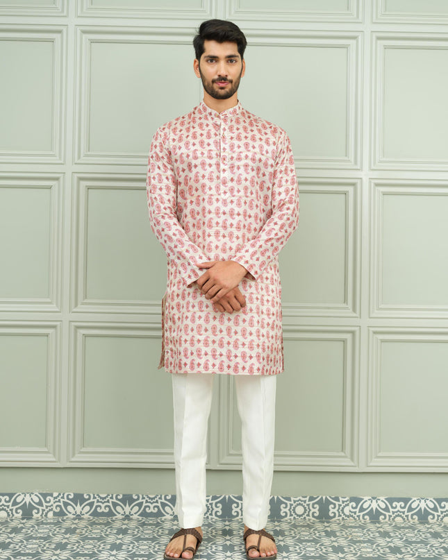 Kacchi Keri- Printed Kurta For Men