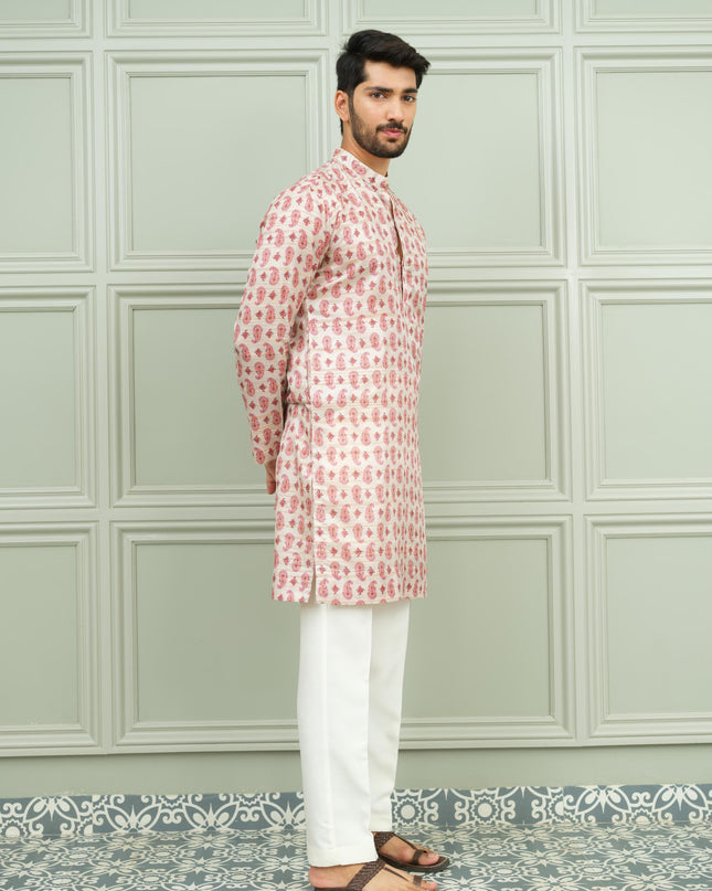 Kacchi Keri- Printed Kurta For Men