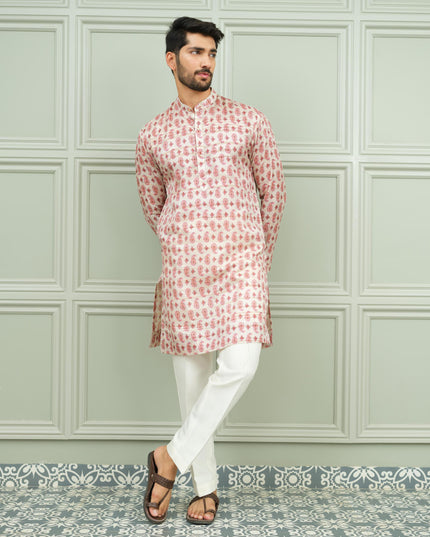 Kacchi Keri- Printed Kurta For Men