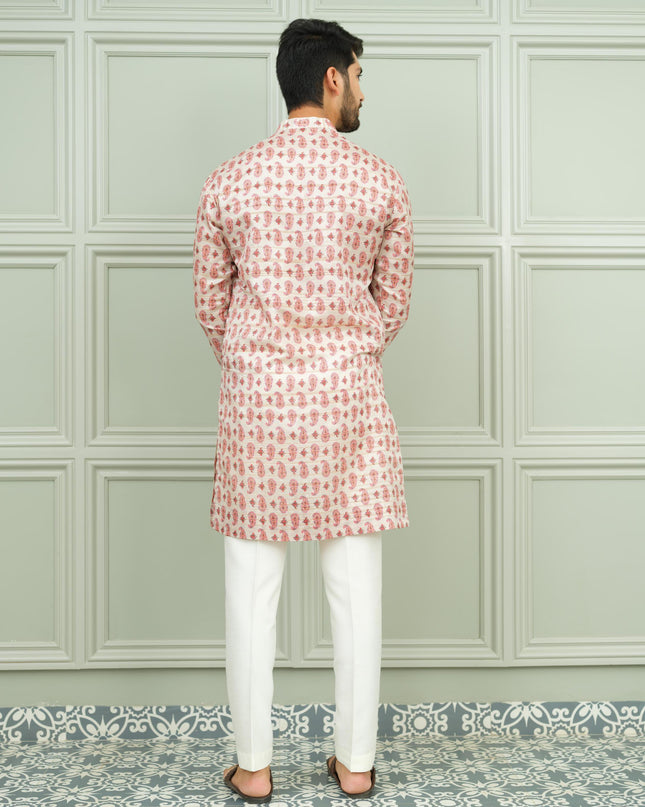 Kacchi Keri- Printed Kurta For Men