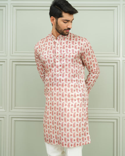 Kacchi Keri- Printed Kurta For Men