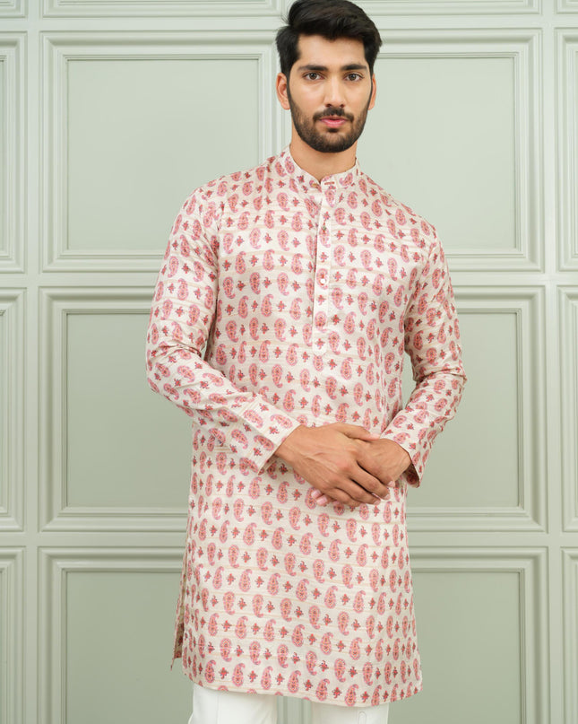 Kacchi Keri- Printed Kurta For Men