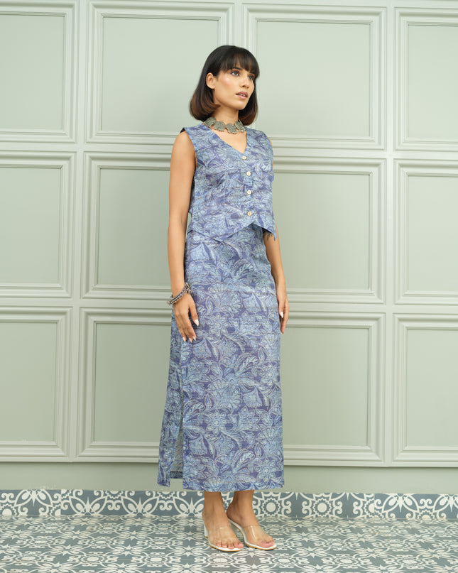 Neelam Adaa - Blue Co-ord Skirt Set