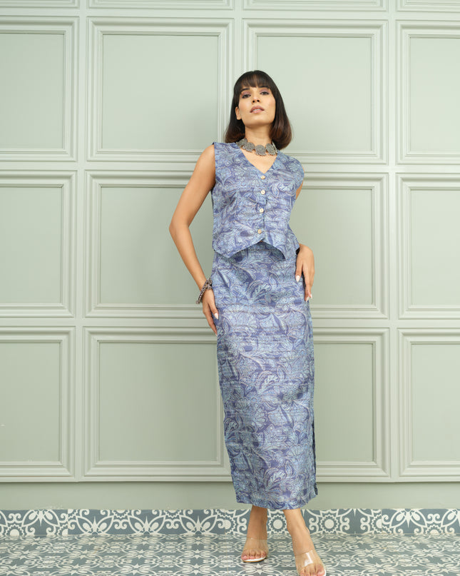 Neelam Adaa - Blue Co-ord Skirt Set