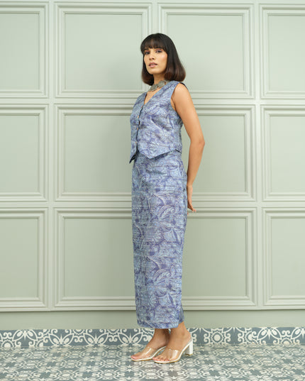 Neelam Adaa - Blue Co-ord Skirt Set