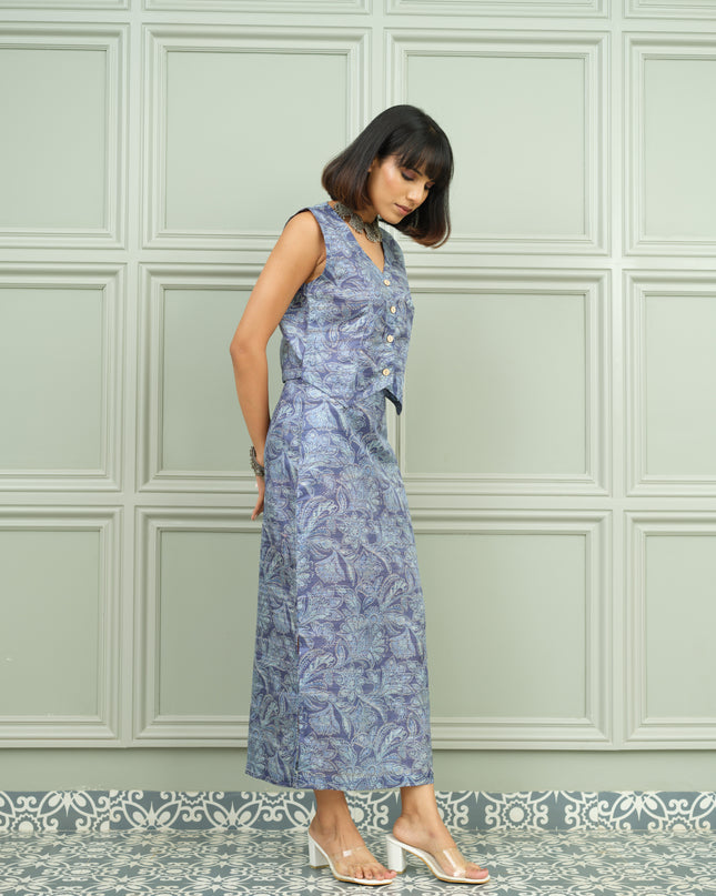 Neelam Adaa - Blue Co-ord Skirt Set