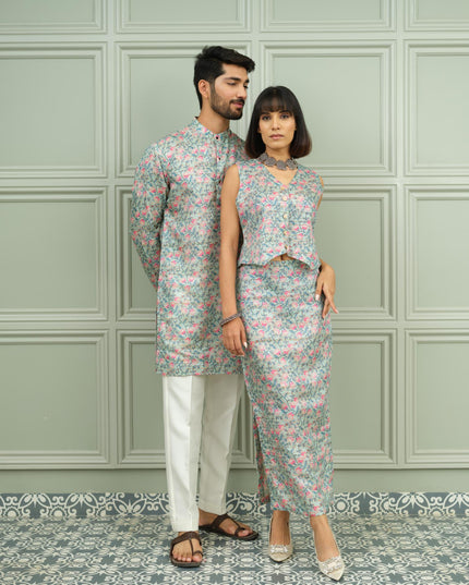 Gul Bahar & Gulabi Mint - Couple Coordination