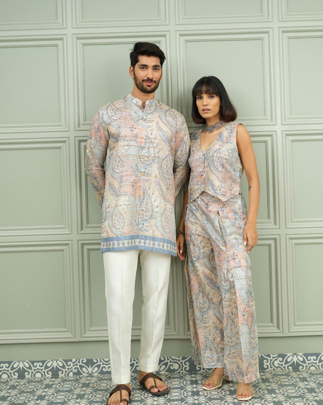 Raja Babu & Pastel Fataka  - Couple Coordination