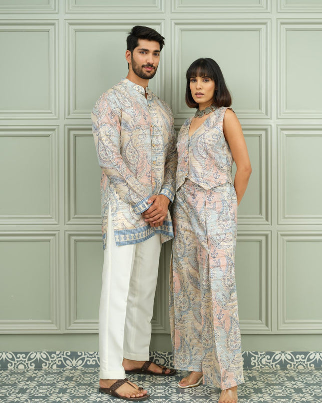Raja Babu & Pastel Fataka  - Couple Coordination