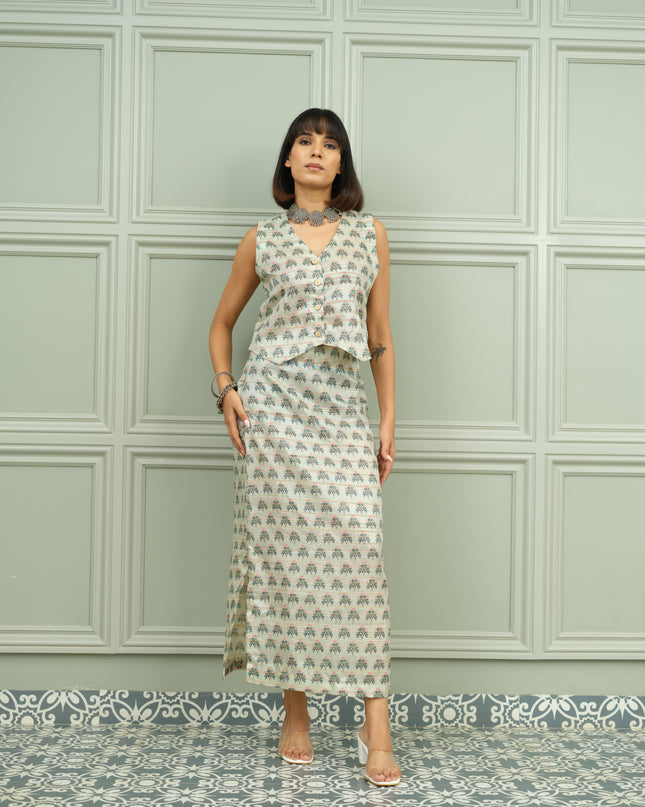 Nazakat Noor- Co-ord Skirt Set