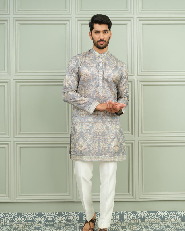 Shahkaar - Printed Kurta For Men