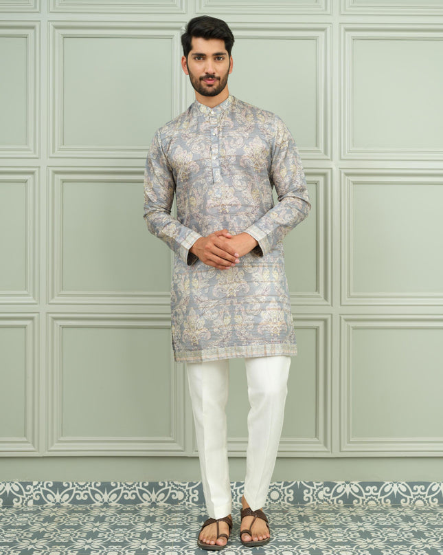 Shahkaar - Printed Kurta For Men